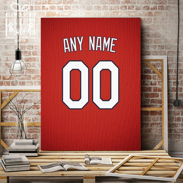 St Louis Jersey Custom Canvas Print Wall Art for Boy Girl Men Women Baseball Personalized Canvas Art